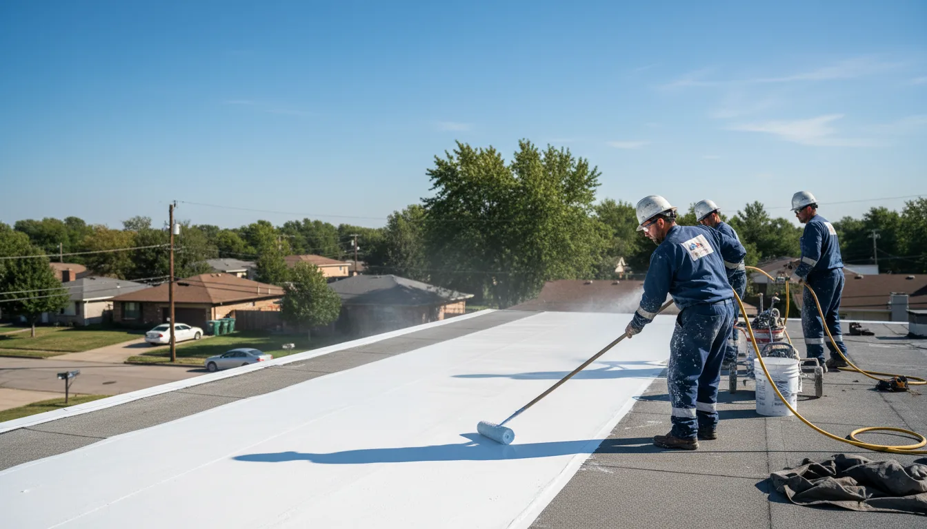 Commercial roof coating in Mount Pleasant, IA near me